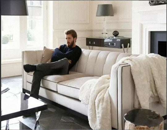 NISHA Modern Victorian Velvet Sofa