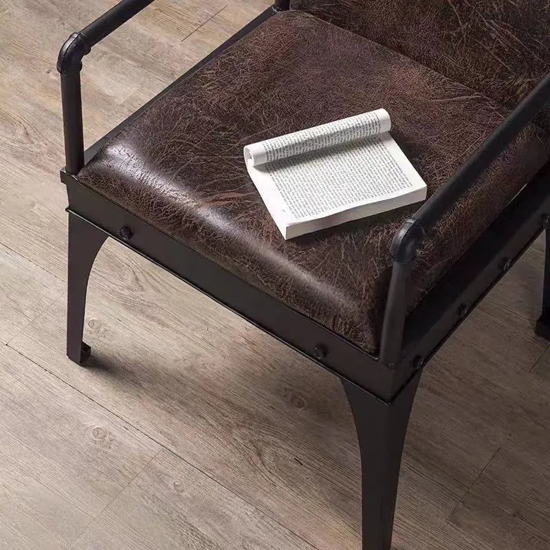 MARCO Industrial Leather Dining Bench