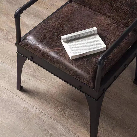 MARCO Industrial Leather Dining Bench