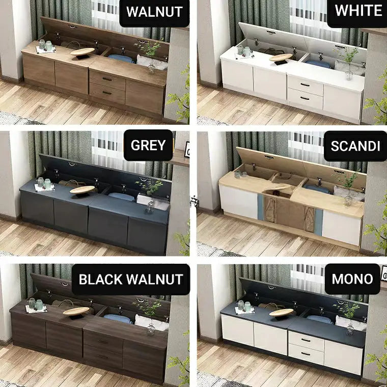 ALEXRE Bay Window Storage Ottoman