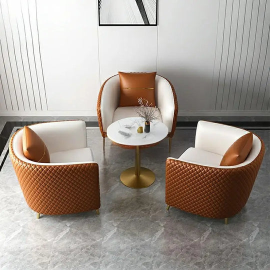 VICKY Modern Faux Leather Armchair