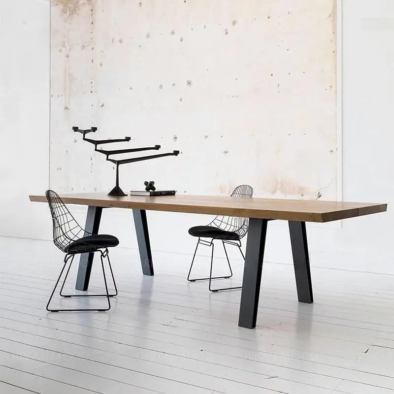 AHARON Contemporary Solid Wood Dining Office Table