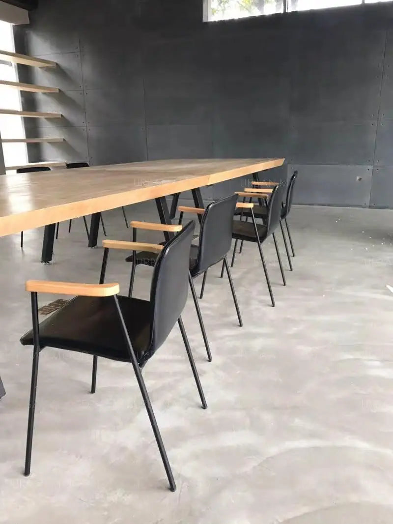 AHARON Contemporary Solid Wood Dining Office Table