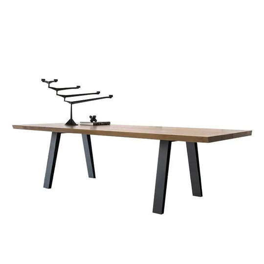 AHARON Contemporary Solid Wood Dining Office Table