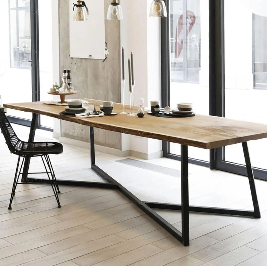 FAYE Contemporary Pine Wood Conference Dining Table