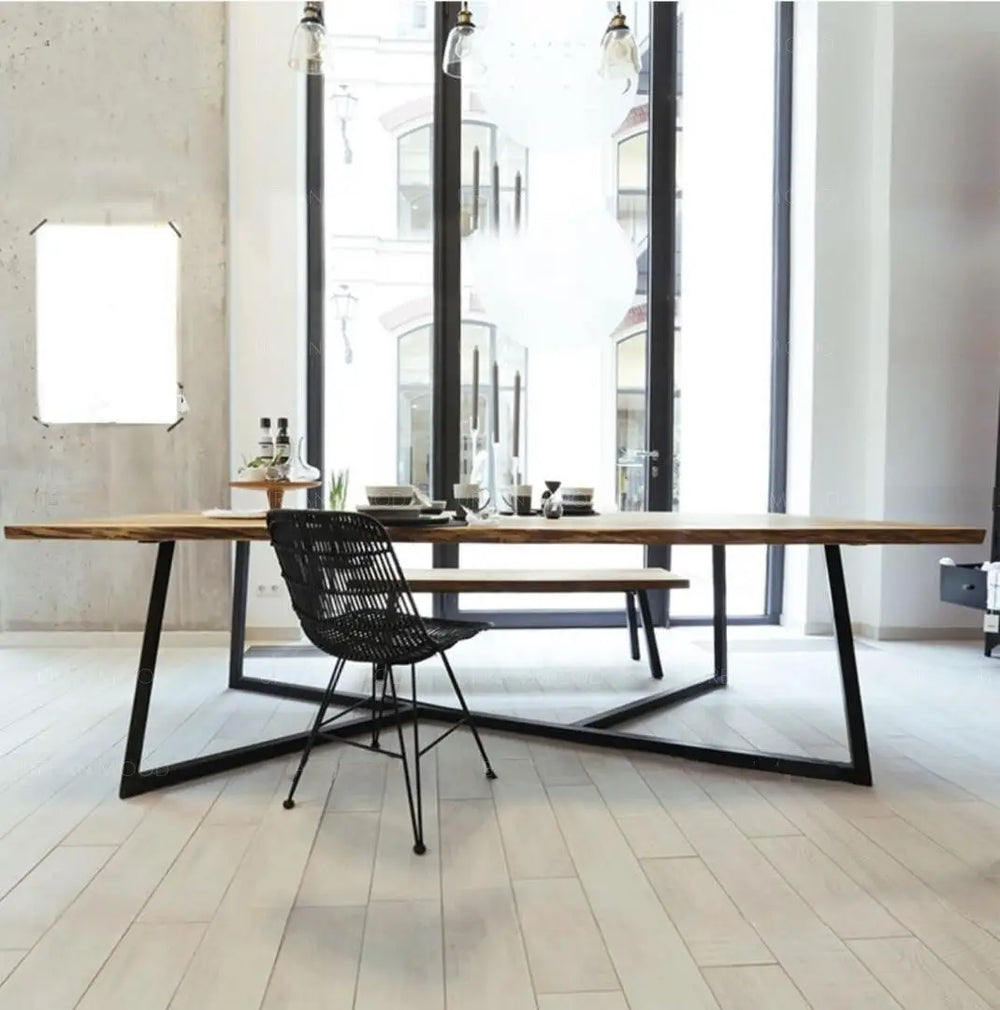 FAYE Contemporary Pine Wood Conference Dining Table