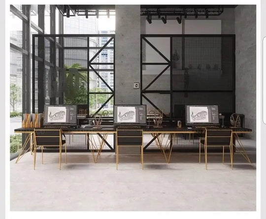 NOBLE Modern Industrial X Frame Dining Table