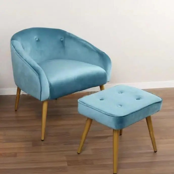 VINTAGE Victorian Velvet Accent Armchair