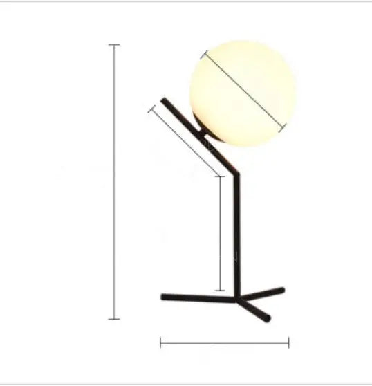 HADI Full Moon Contemporary LED Table Lamp
