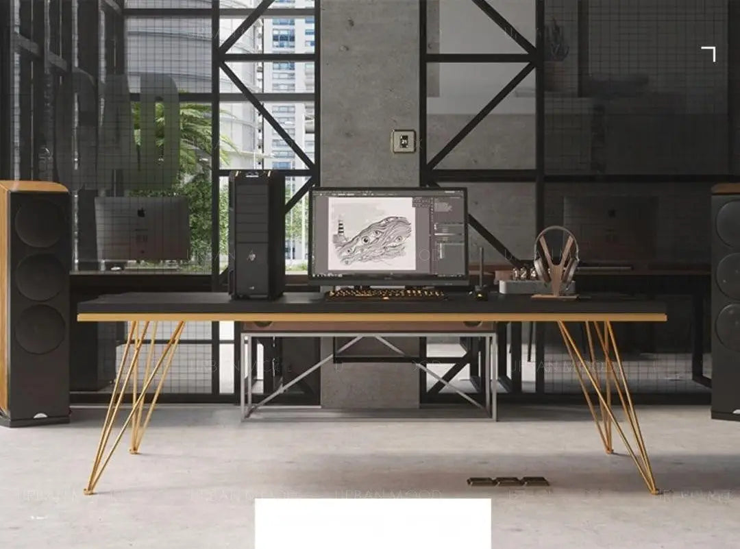 NOBLE Modern Industrial X Frame Dining Table