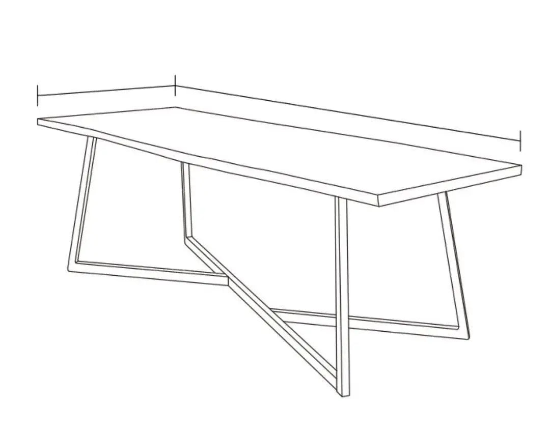 FAYE Contemporary Pine Wood Conference Dining Table