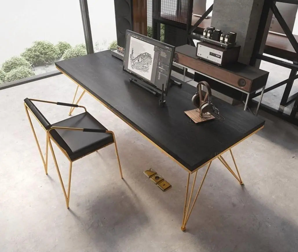 NOBLE Modern Industrial X Frame Dining Table