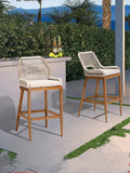 ZEPHYR Modern Outdoor Rattan Bar Stool