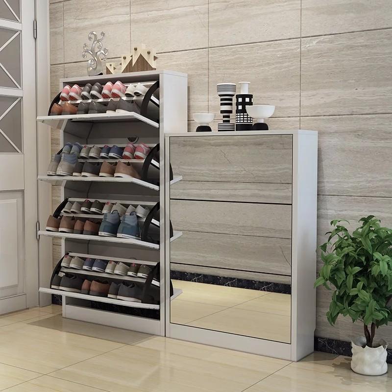 ALEXANDER Ultra Slim Mirror Shoe Cabinet