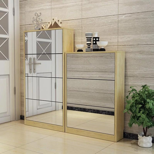 ALEXANDER Ultra Slim Mirror Shoe Cabinet