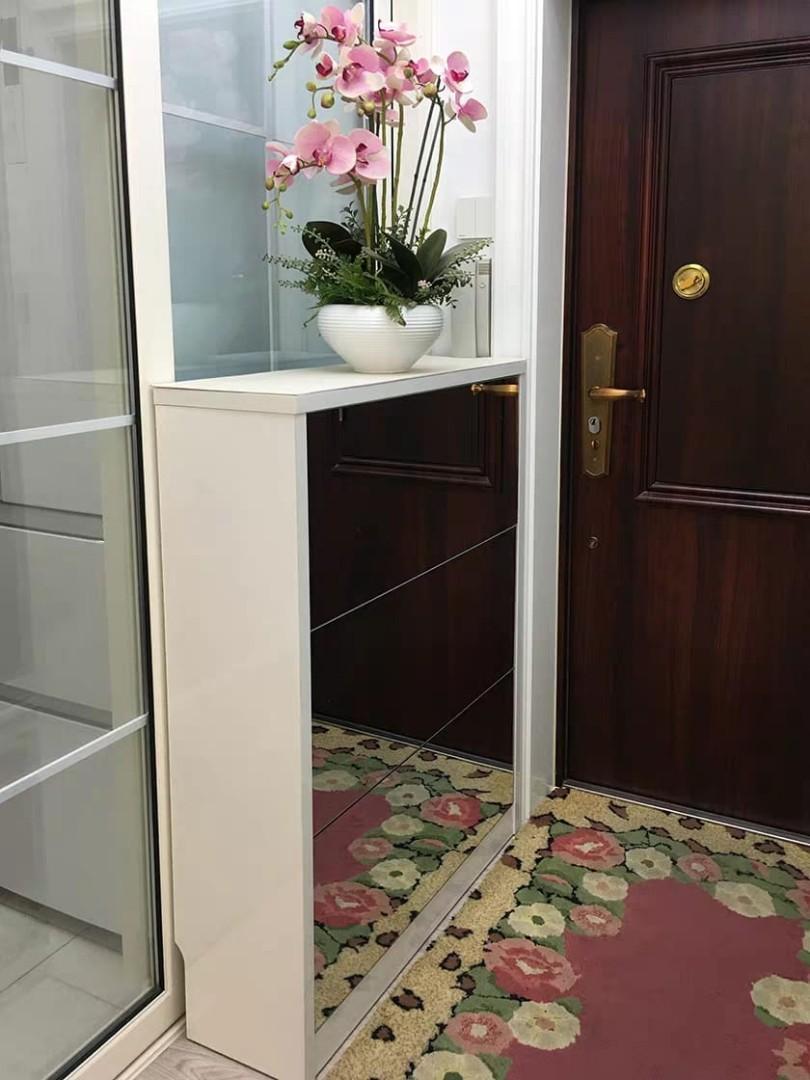 ALEXANDER Ultra Slim Mirror Shoe Cabinet