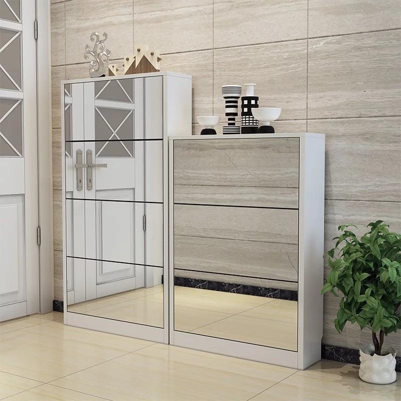 ALEXANDER Ultra Slim Mirror Shoe Cabinet