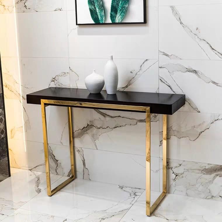 AMELIE Modern Chrome Gold Hallway Console