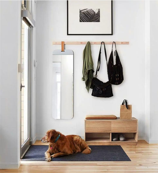 CLÉ Scandinavian Hallway Bench & Mirror