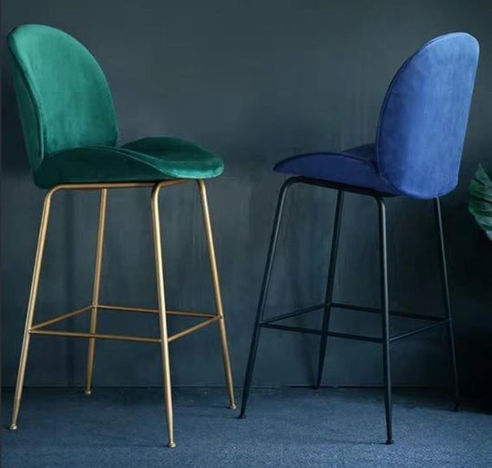 AGNES Velvet Beetle Bar Stool
