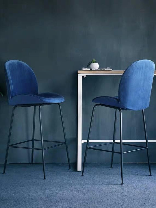 AGNES Velvet Beetle Bar Stool
