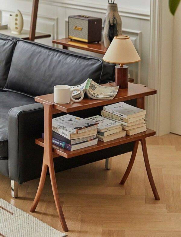 OLAVO Japandi Solid Wood Side Table