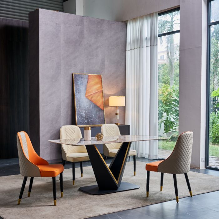 MELBON Modern Sintered Stone Dining Table