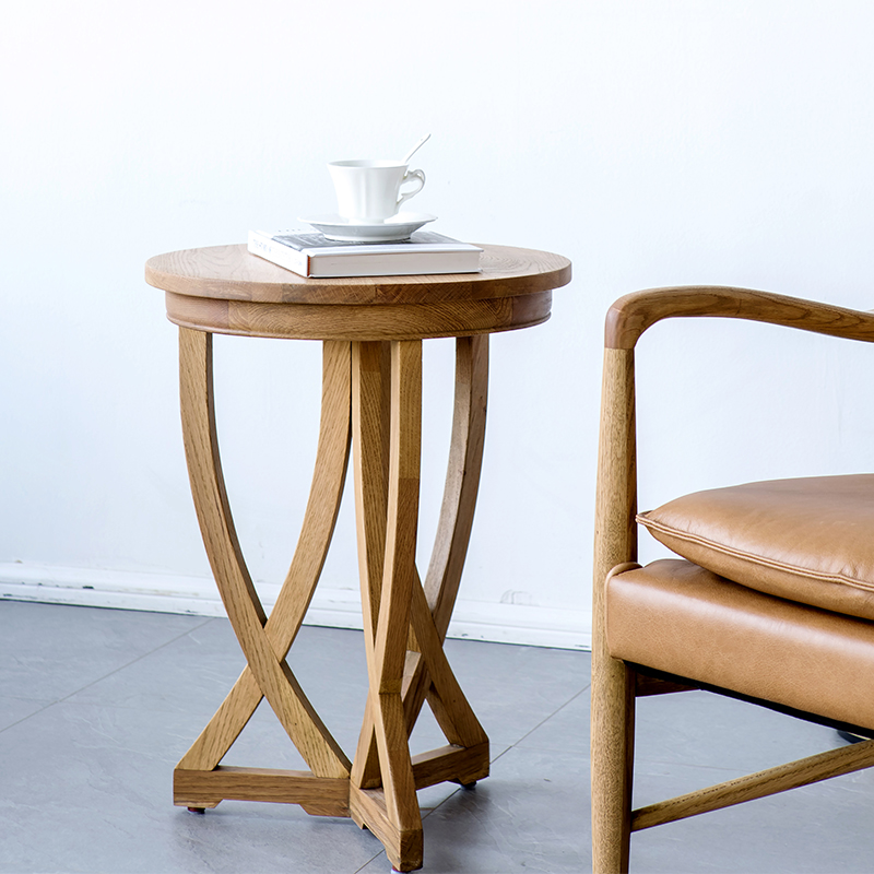 GRAY modern solid wood side table