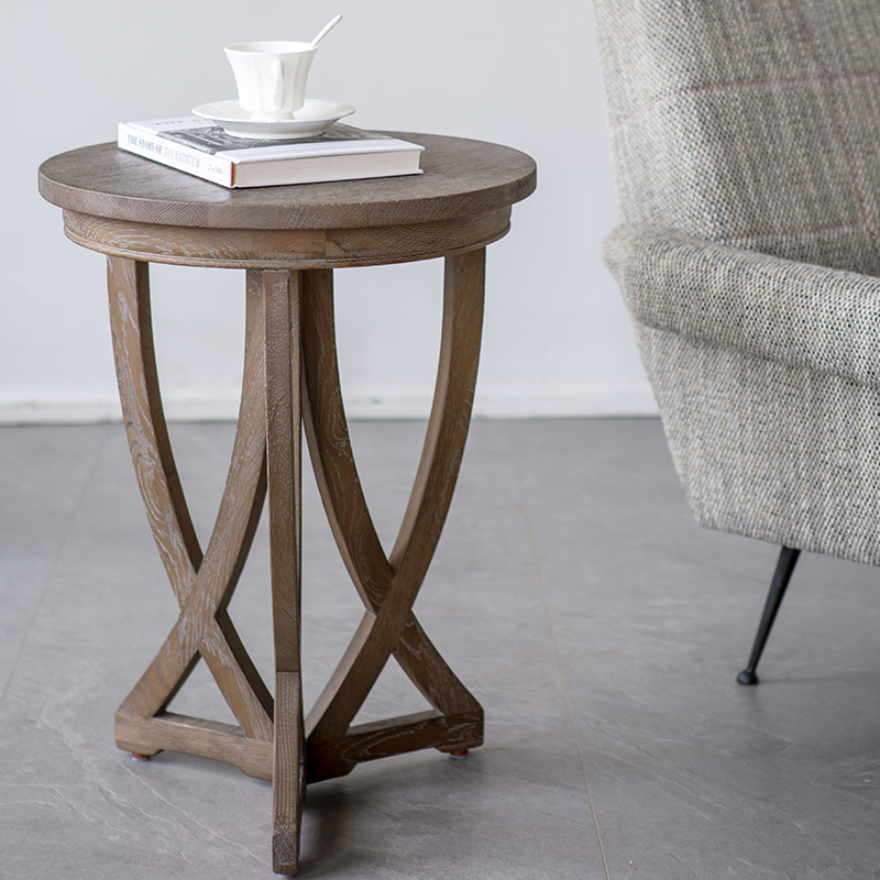 GRAY modern solid wood side table