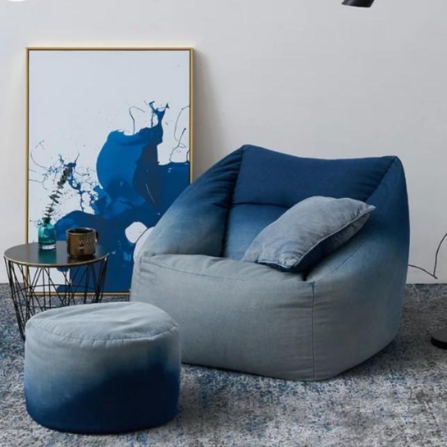 TOBIAS Ombre Denim Lazy Boy Armchair