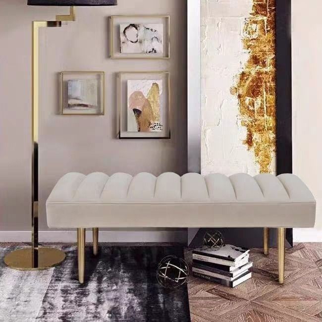 ROMINA Modern Velvet Ottoman Bench