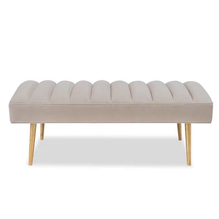 ROMINA Modern Velvet Ottoman Bench