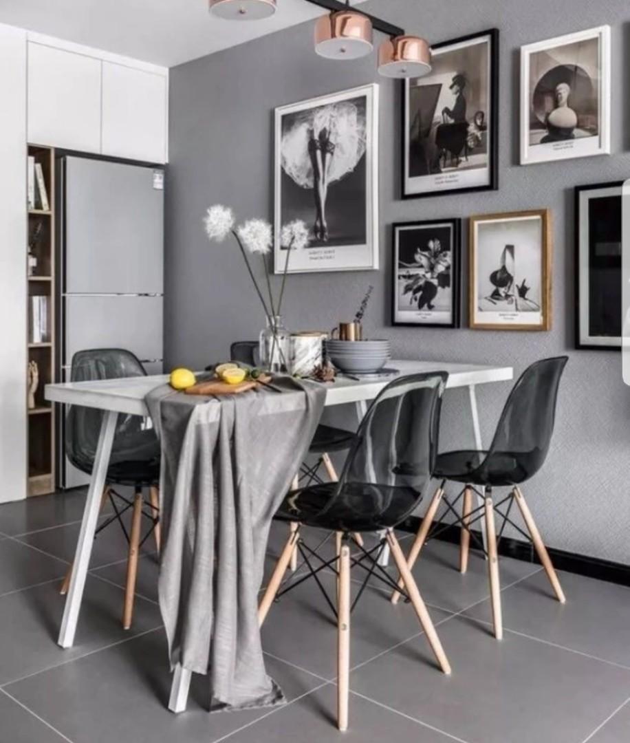 YNGVE Minimalist Ultra Slim Wooden Dining Table